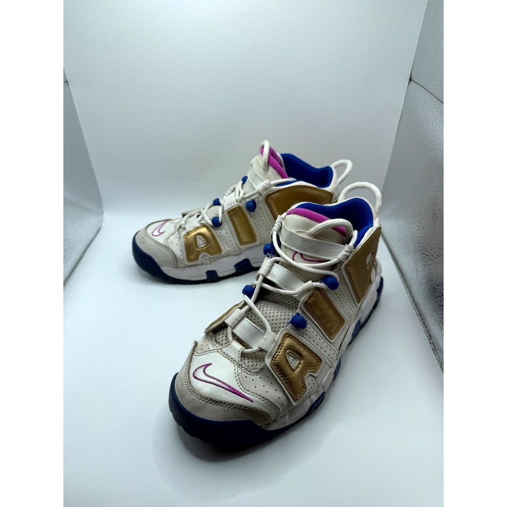Nike Air More Uptempo GS Fuchsia Blast 415082-106 Kid 6 Sneaker White Basketball